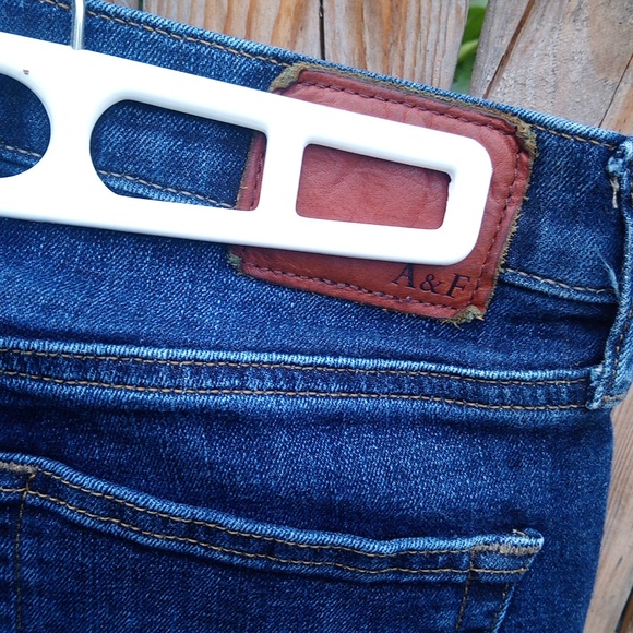 Abercrombie & Fitch Dark Wash Denim Blue Jeans Langdon Slim Stretch - Picture 9 of 11